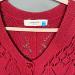 Anthropologie Sparrow women’s red knit cardigan dress size small Photo 2