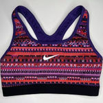 Nike  Sports Bra Purple Pink Aztec Print Low Impact Padded Athletic Top Photo 0
