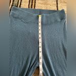 Elan  Sapphire Blue Comfy Front Slit Flare Wide Leg Ribbed Pants Size M NWT Photo 6