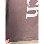 Abercrombie & Fitch  Vtg Y2K Spell Out Baby Tee Shirt Sz M Brown Fitted‎ Crewneck Photo 3