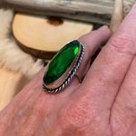 Peridot 925 Silver Statement Ring Size 8.5 Green Photo 7