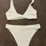 H&M Textured White Bikini Set Photo 0