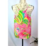 Lilly Pulitzer Dusk Camisole Racer Back 100% Silk Flamingo Print Size M Photo 10