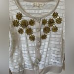 Anthropology A Reve Embroidery 3/4 Sweater Green Size M Photo 1