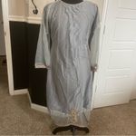 Handmade Beaded Embroidered Dress Pakistani Indian Bollywood Wear Party wear 3pc Gray Photo 3