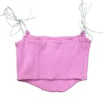 Adika  pink French Terry corset crop top Photo 1