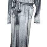 Berkshire Homewear Island Fleece Hooded Robe Phantom Medium NWT Warm Cozy Gray Photo 8