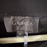 Gracia  Black Lace Ruffle Short Sleeve Top - M Photo 2