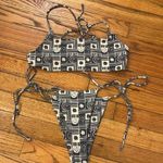 Skatie Black and White Patterned Bikini Photo 0