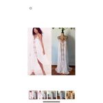 LC Lauren Conrad Lauren Conrad Maxi Dress Women's XS White Chiffon BOHO Embroidered Gown Sundress Photo 2