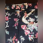 Talbots Silk Wool Blend Straight Crop Asian Oriental Art 2 Wear Pants Photo 4