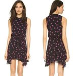 ALC Frank ALC black silk dress with pink flowers Photo 0