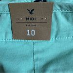 American Eagle Mint Green Midi Stretch Chino Shorts Photo 10