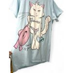 vintage 80'S 1980' OS One Size Cat Kitty S M L T Shirt Tunic Swim Cover Photo 1