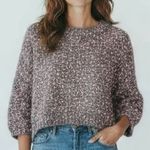 ASTR Women's Knit Wool Sweater - Pink and Gray XL Photo 0