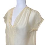 Dries Van Noten Minimalist Chic Cream Silk Sheer Blouse Top Size 42 US Large Photo 1