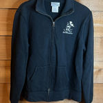 Disney Walt  World Mickey Mouse Zip Crew Jacket Black Rhinestone Embroider Resort Photo 0