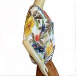 Alfred Dunner VTG  MULTI-COLOR FLORAL PRINT SHORT SLEEVE SWEATER WITH BEADS (L) Photo 2