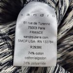 Sandro Sleeveless Round Neckline Open Back Mini Dress in Heather Grey/Black Photo 6