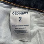 Old Navy RockStar Women 2 Shorts Blue Denim Bermuda Dark Wash Stretch Modest Photo 4