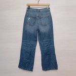 Ceros Women's Dark Wash Denim High Waisted Distressed Relaxed Fit Straight Jeans Blue Size 26 Photo 5