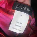 J.Crew  silk printed dress floral Capri ankle pants red pink spring vintage boho Photo 1