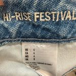 American Eagle  Hi Rise Festival Boho Denim Cut Off Frayed Shorts Blue 4 Photo 5