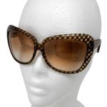 Bottega Veneta intrecciato check checkered oversized wrap sunglasses + case Photo 0