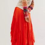 Free People NWT Clover midi skirt in Orange Size Small Photo 1