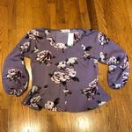 Jon & anna - Contemporary lavender light purple floral Top size L Photo 0
