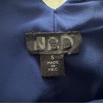 NBD Revolve  Night Fever Plunging Neckline Navy Blue Slit Maxi Dress Size S Photo 4