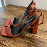Mango Leather Ankle-Cuff Sandals Size 37 Photo 2