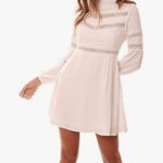 Jack by BB Dakota Jack by BB Dakota White Mock Neck Lace Mini Dress A-Line Party Cocktail - 6 Photo 0