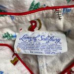 VTG Lanz of Salzburg Flannel 100% Cotton Nightgown Heart Buttons Log Cabin White Size L Photo 2