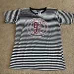 Harry Potter striped 9 3/4 short sleeve loose fitting Shirt, good condition, XS Black Photo 0