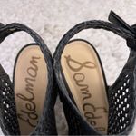 Sam Edelman  Evie  Women's Black  Leather  Woven Caged Heels Shoes Size 8.5 Photo 8