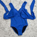 Swimsuits for All Blue One Piece Wrap 12 Photo 2