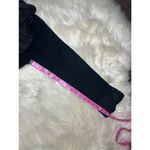 Soft Surroundings  black wool sweater ruffled collar/sleeves sz S Photo 8