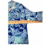 Lilly Pulitzer Top Womens S Blue Floral Kaia Tunic Embroidered Tropical Resort Photo 9