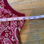 Tommy Hilfiger  XLarge Cranberry Paisley Tank with Buttons in front Photo 10