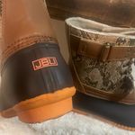 Jbu boot by Jambu Womens Lace up Calgary Brown Python/Coral Rainboots Size 11M Photo 9