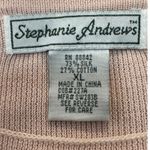 Stephanie Andrews Womens Knit Top Short Sleeve Silk Cotton Blend Pink XL Photo 2