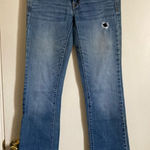 American Eagle 🌞 Medium Wash Distressed Ripped Stretch Slim Boot Denim Jeans Photo 0