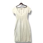 Mr Mort Vintage 1960s Ivory Gold Embroidered Sheath Dress Sz 12 Modern Sz 4/6 Brown Photo 2