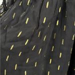 Angie  Women's Twist Front Keyhole Long Sleeve Swiss dot black Dress size small Photo 9