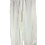 ZARA NWT  The Masculine Low Rise Satin Effect Pants Sz XL Ivory Wide Leg Photo 3