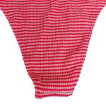 Aerie  Crinkle Stripe High Cut Cheeky Bikini Bottom Neon M New Photo 7