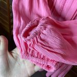 Scoop Boho Crochet Barbiecore Pink Longsleeve Dress Size XS Photo 4