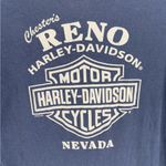 Harley Davidson  Women's Henley V Neck Long Sleeve 2013 Nevada Navy Size Medium Photo 6