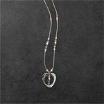 Women's Long‎ Chrome Beaded Necklace 90's Y2K Surfer Gray Photo 1